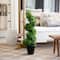 3ft. UV-Resistant Boxwood Spiral Topiary Artificial Tree in Decorative Planter
